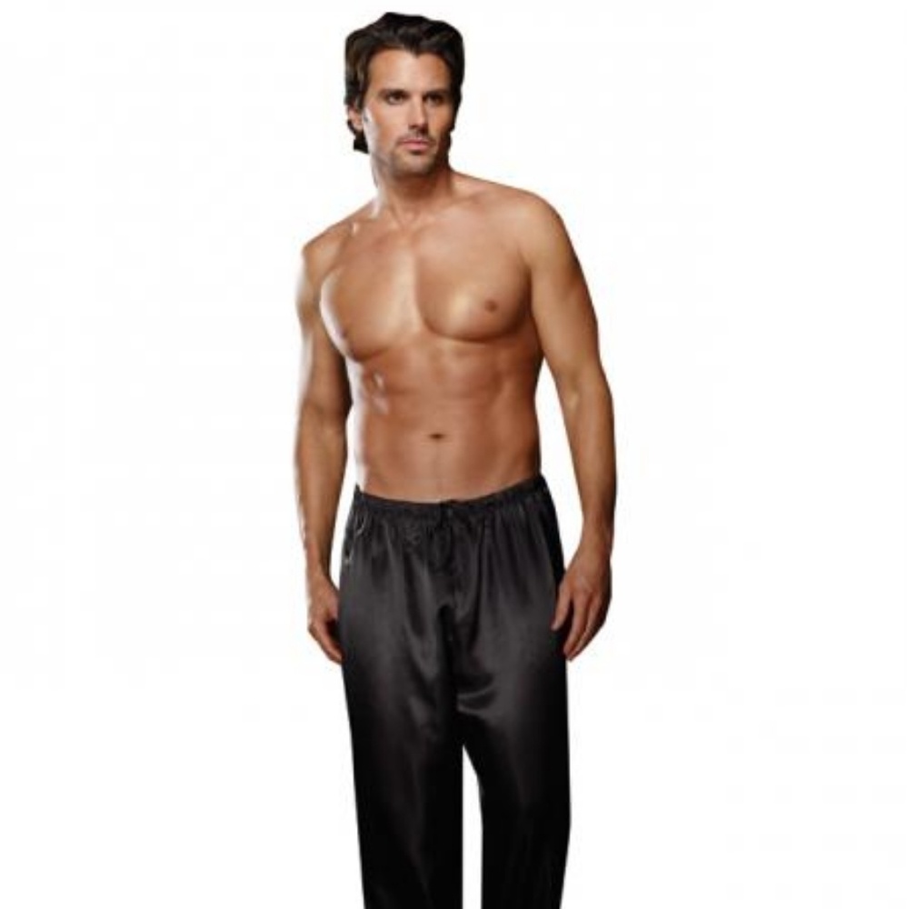 Charmeuse Drawstring Pants Black